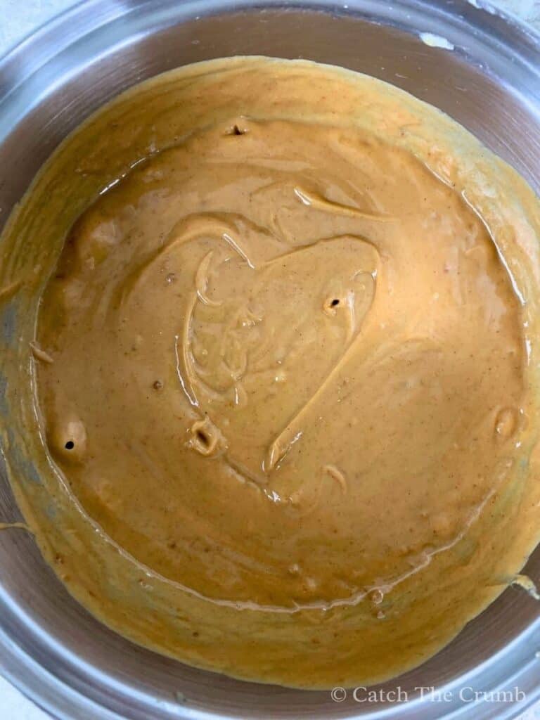 peanut butter and honey mixed and boiled in a pot