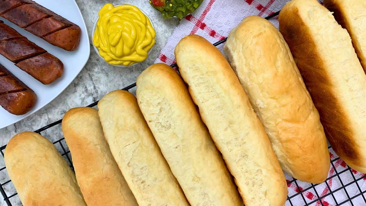 sourdough discard hot dog buns