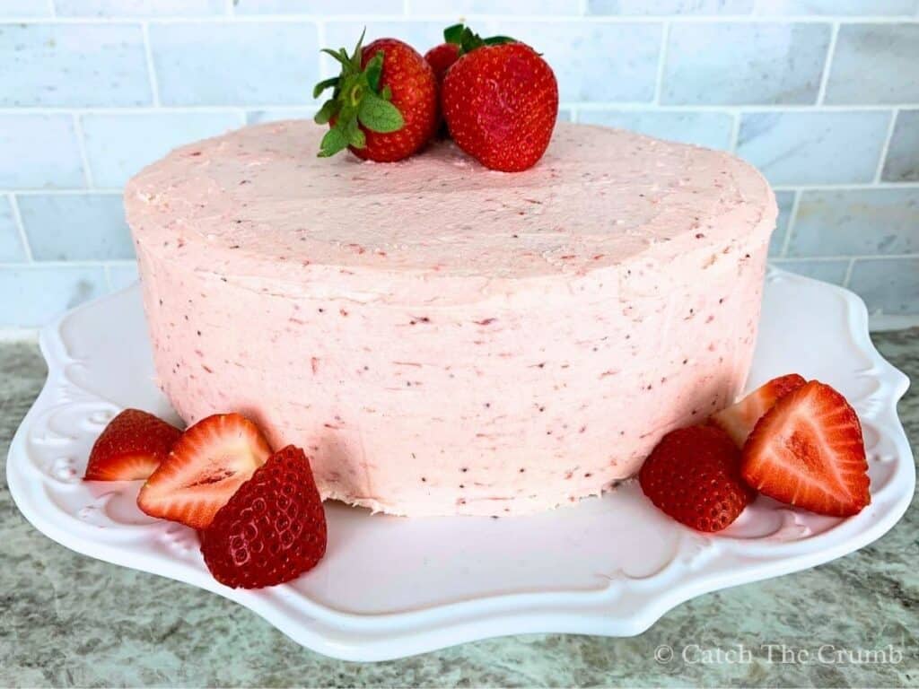 sourdough strawberry cake
