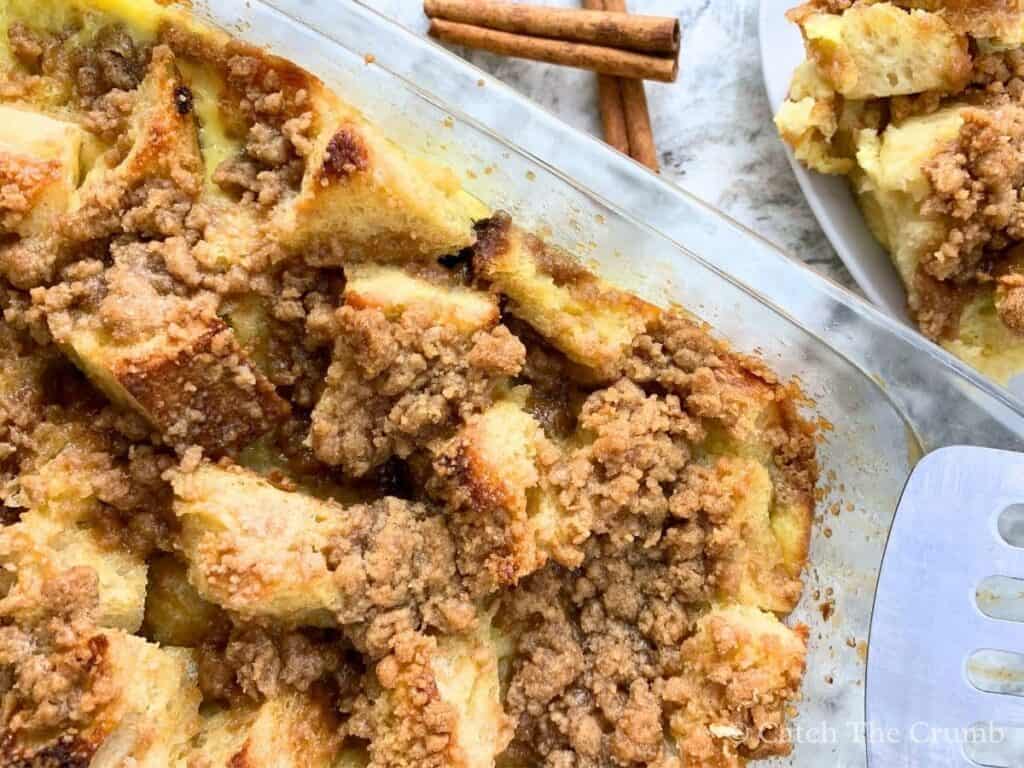 french toast casserole with sourdough bread