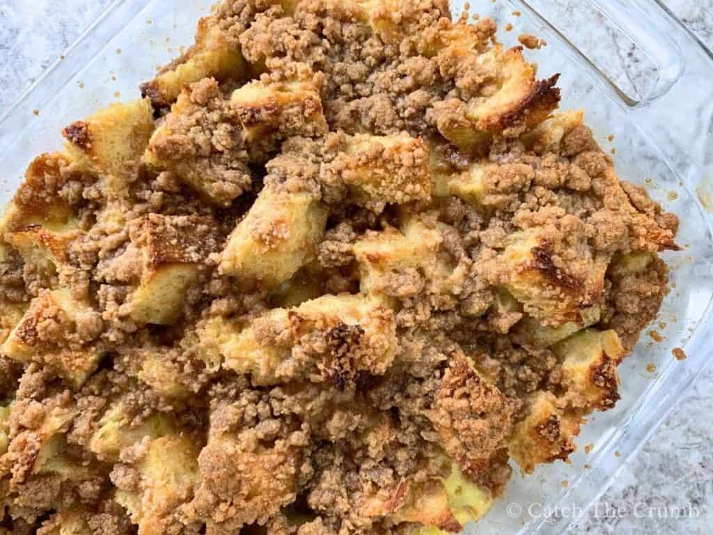 french toast casserole with sourdough bread