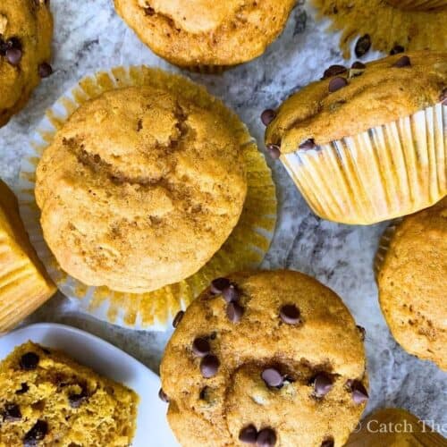 pumpkin sourdough muffins