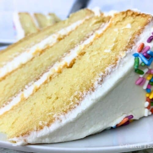 slice of sourdough vanilla cake