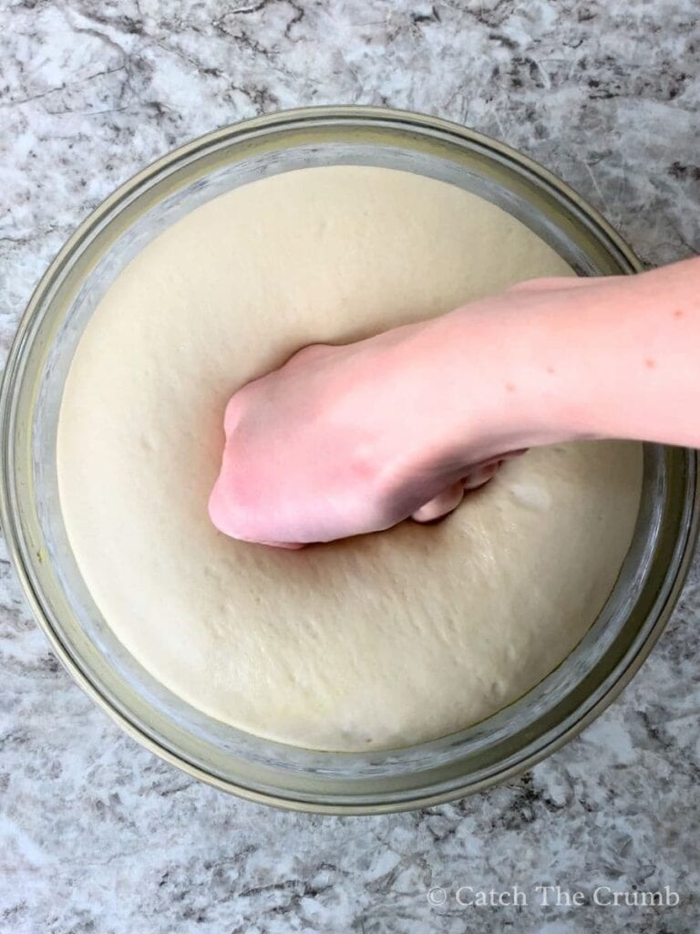 punching the dough