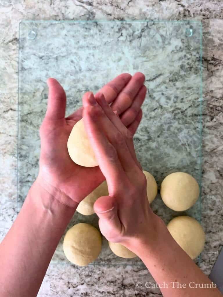 rolling dough balls