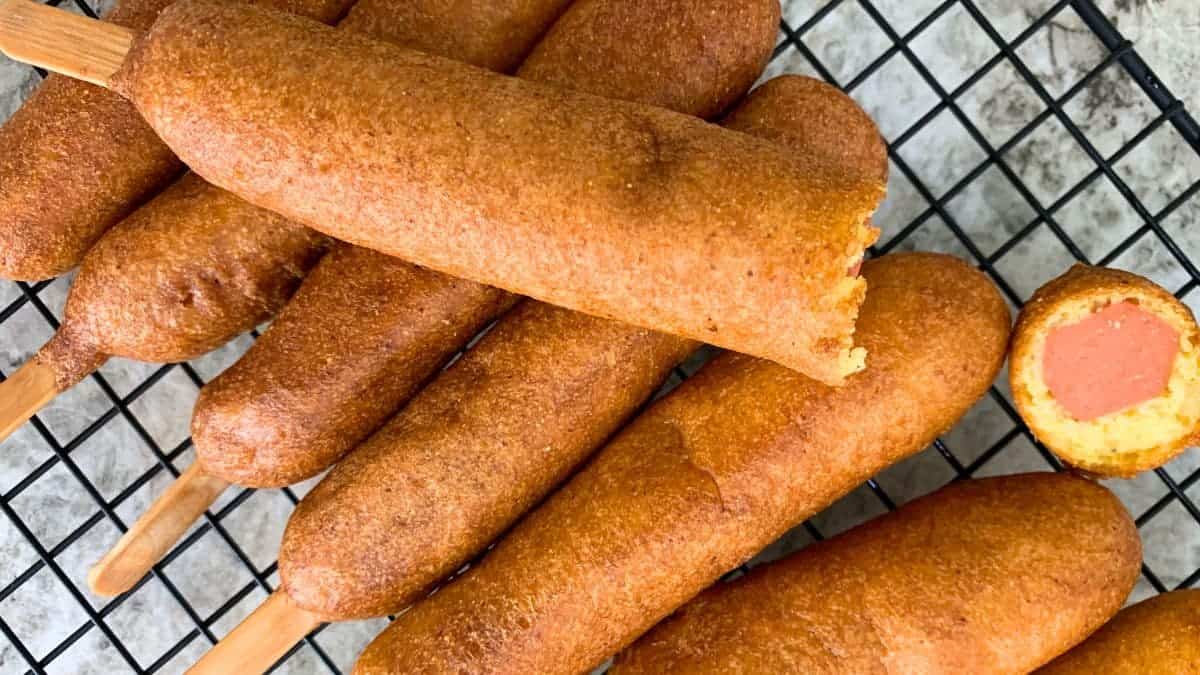 sourdough discard corn dogs